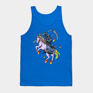 grim reaper with unicorn fire Tank Top